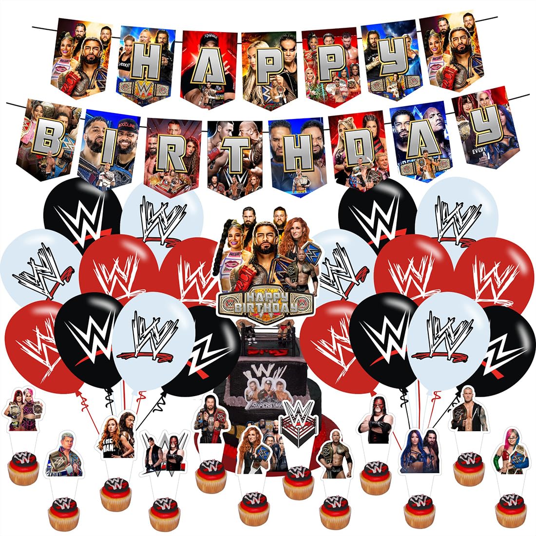 ARHAVI Wresting banner with Happy Birthday for festive photos