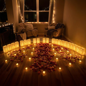 ARIKJ Will You Be My Girlfriend rose petals create a dreamy backdrop
