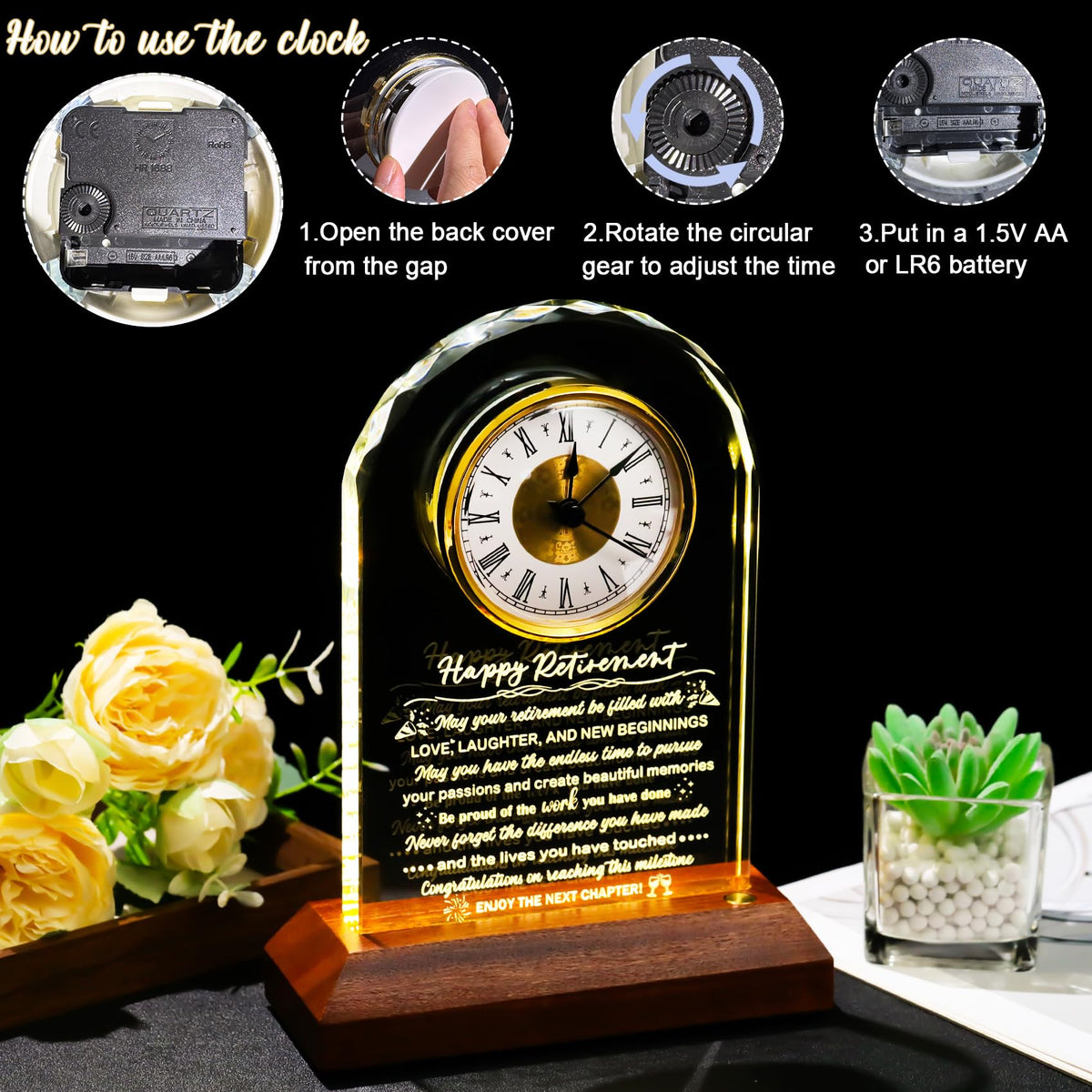 Arikyrist retirement gift packaging with card and wipe cloth