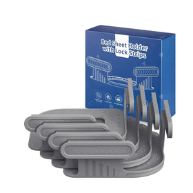 Arisenca upgraded sheet fasteners secure corners for wrinkle-free beds.