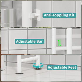 AriseWork included leveling feet and anti-tip kits for stability.