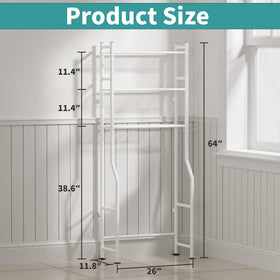 AriseWork toilet storage with side paper holder for easy roll access.