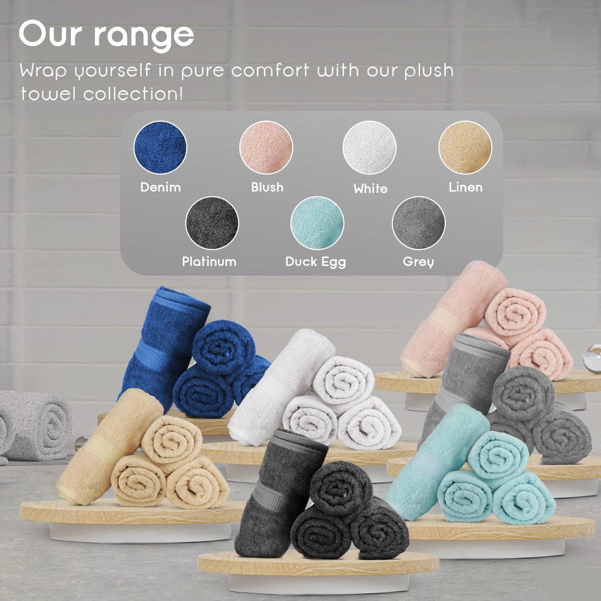 Ariv towel packaging in grey, conveying OEKO-TEX certified quality.
