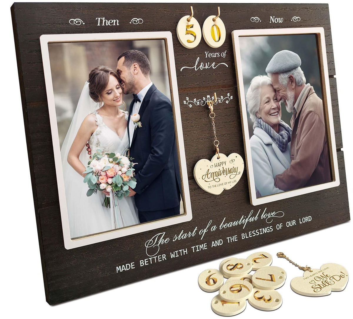 A'arkaJ 50th frame showing two photos for a lasting keepsake.