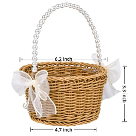 ARKSU bow and pearl chain attachment offers versatile styling for the baskets.