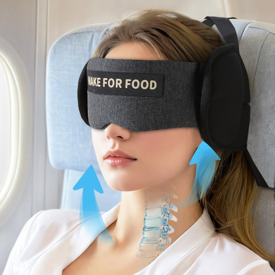 ARLIKSI travel pillow with 360° support cradles your head on long flights