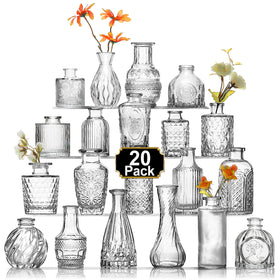 Arme 20-pcs bud vase set with varied sizes for versatile centerpieces