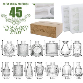 Arme bud vase set 45 delicate texture closeup highlighting quality glass.