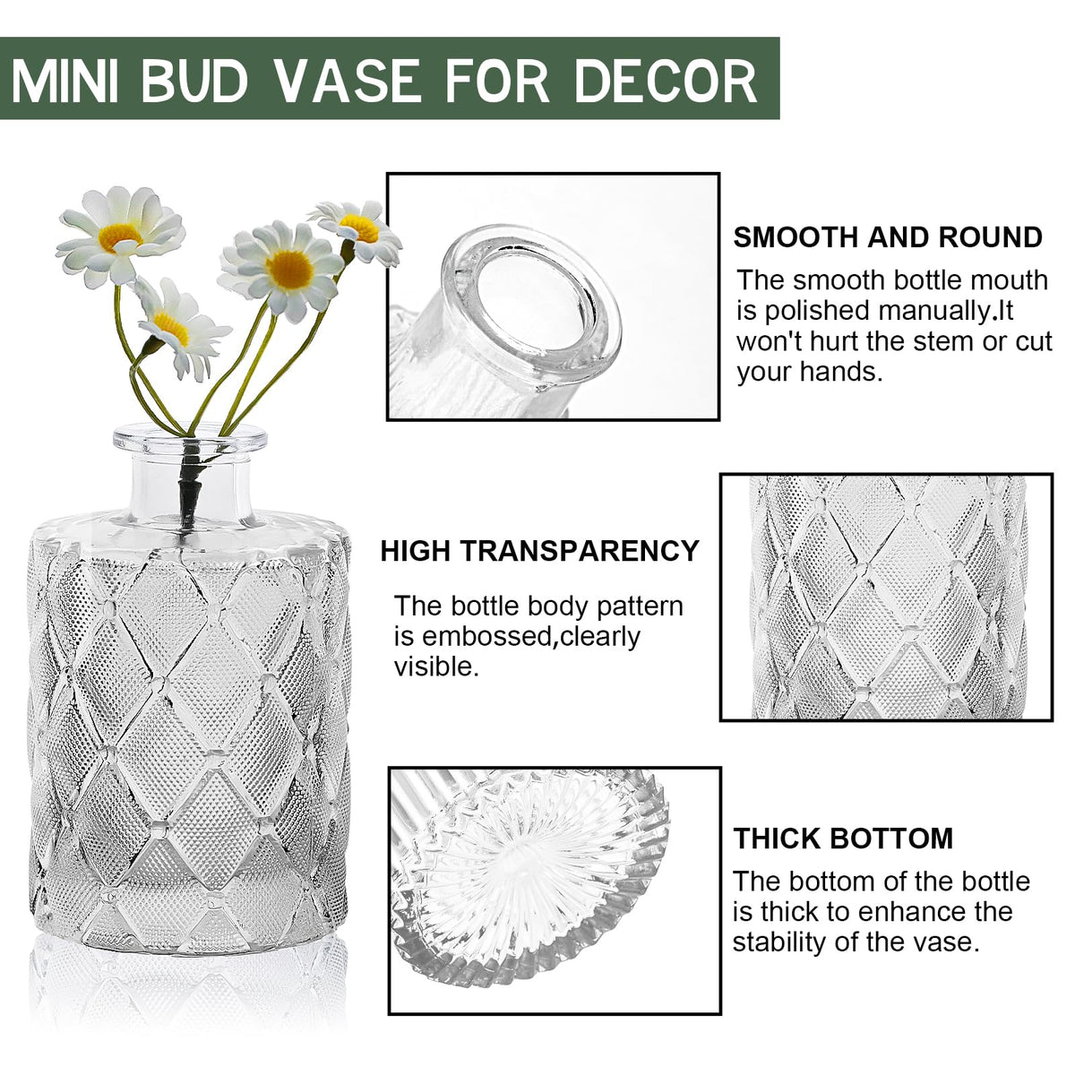 Arme bud vase set 45 varied sizes enabling creative tabletop displays.