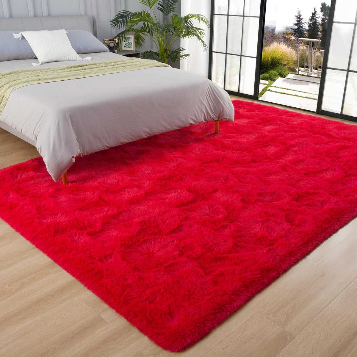 AROGAN fluffy rug for bedroom with ultra-soft comfort underfoot
