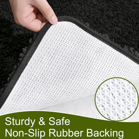 AROGAN rug with non-slip TRP backing for stable bathroom placement.
