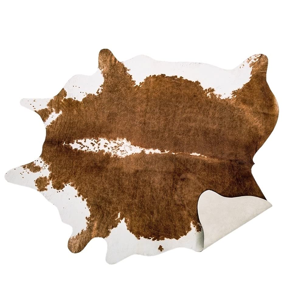 AROGAN Premium Faux Cowhide Rug living room setup adds Western charm and versatility.