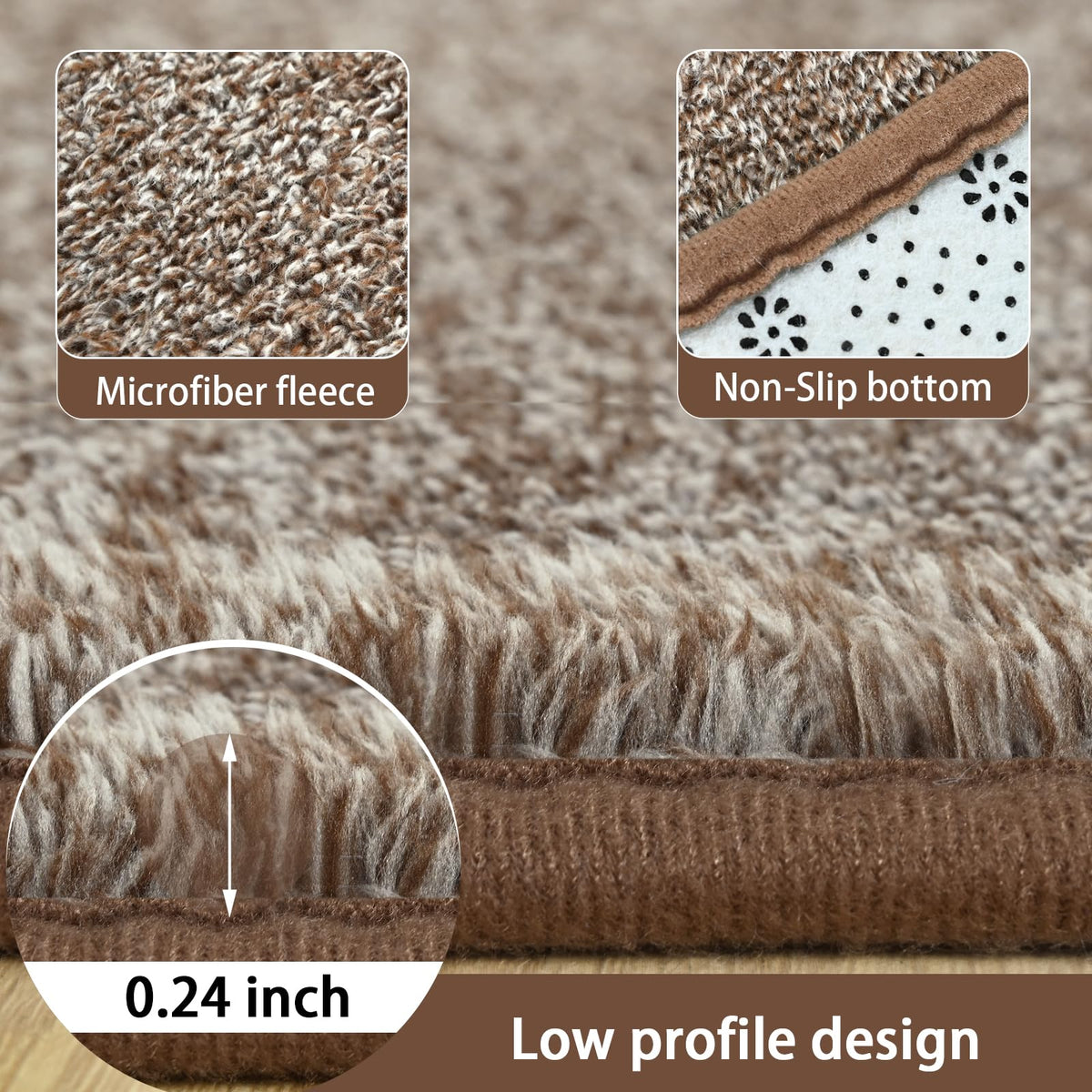 AROGAN reinforced rubber backing provides reliable non-slip stability on slick surfaces.
