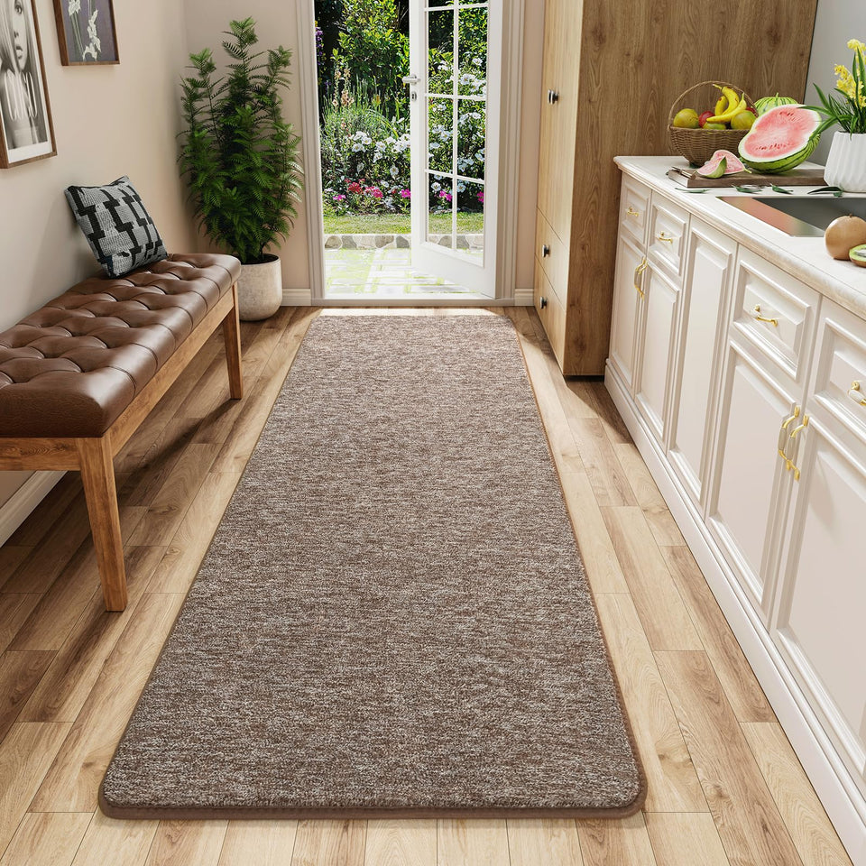 AROGAN washable 2x6 runner rug with memory foam for hallway comfort.