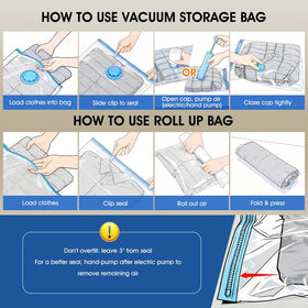 AROIC roll-up bags roll up to compress air without a pump
