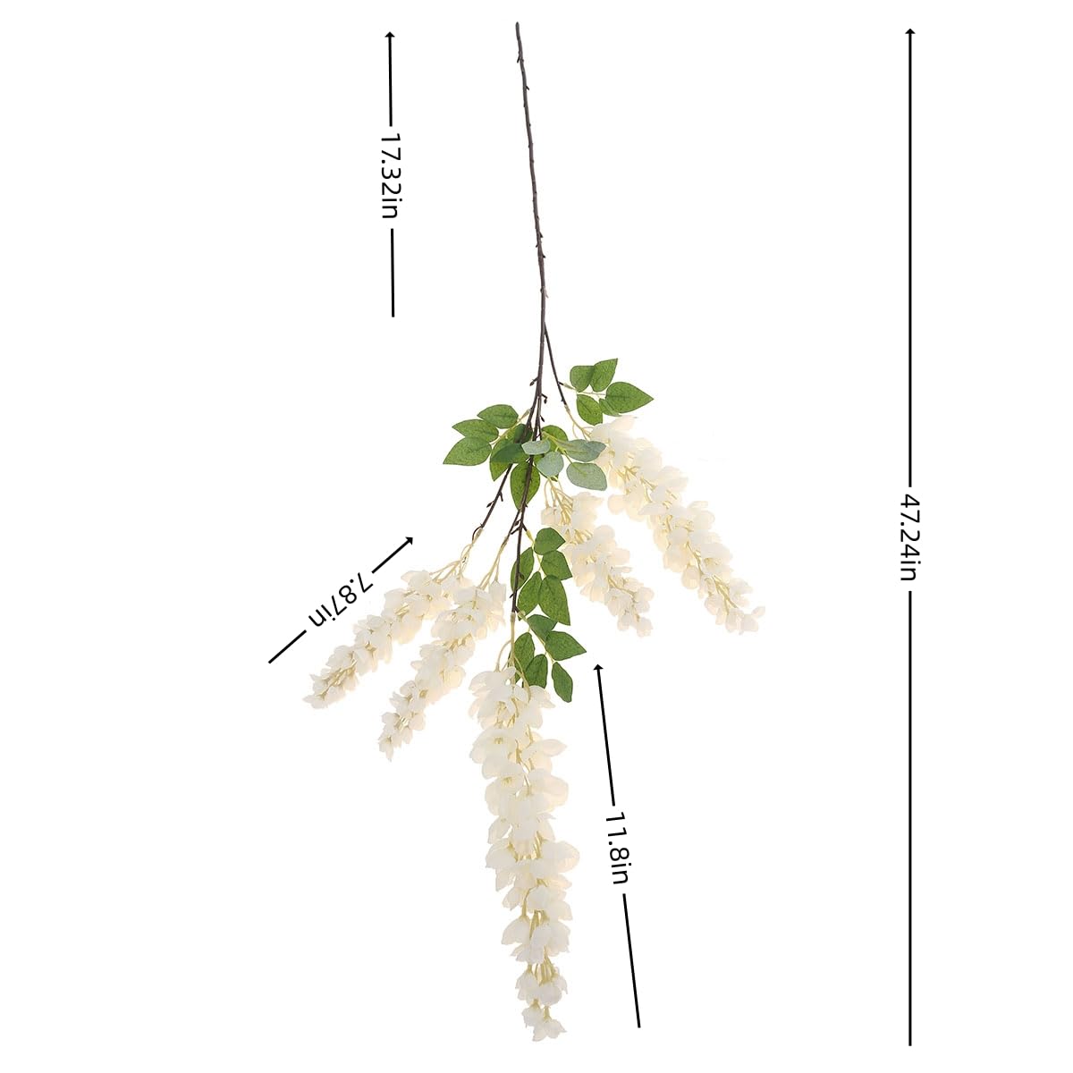 AROIUO wisteria garland backdrop for photo moments.