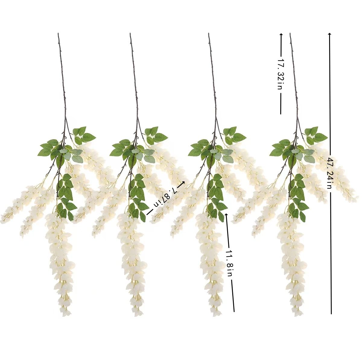 AROIUO wisteria garland blue adds vibrant wedding backdrop color.