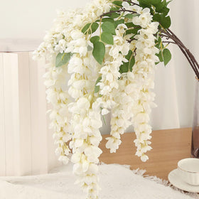 AROIUO wisteria garland white for elegant indoor decor.