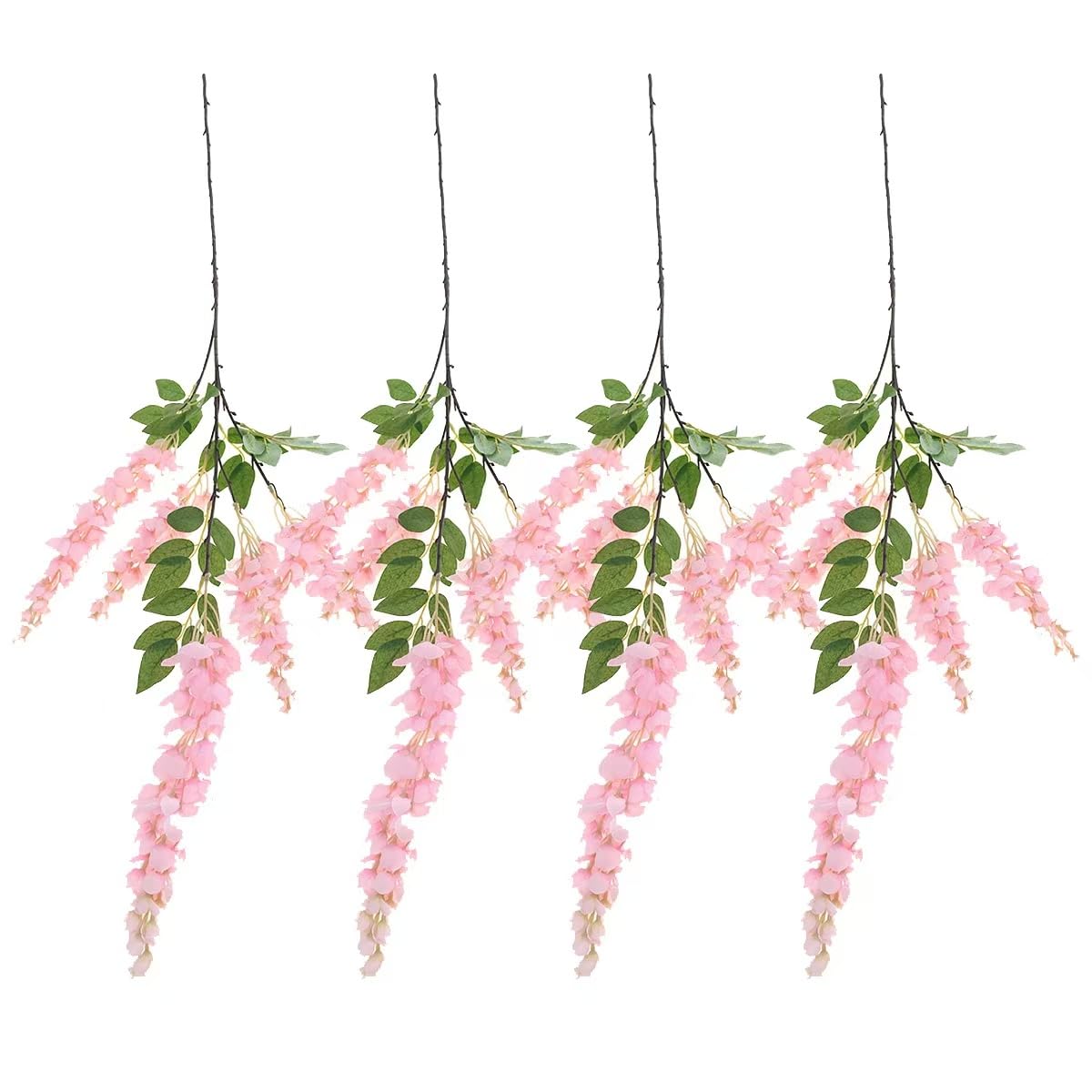 AROIUO pink wisteria hanging flowers add soft color to home decor.