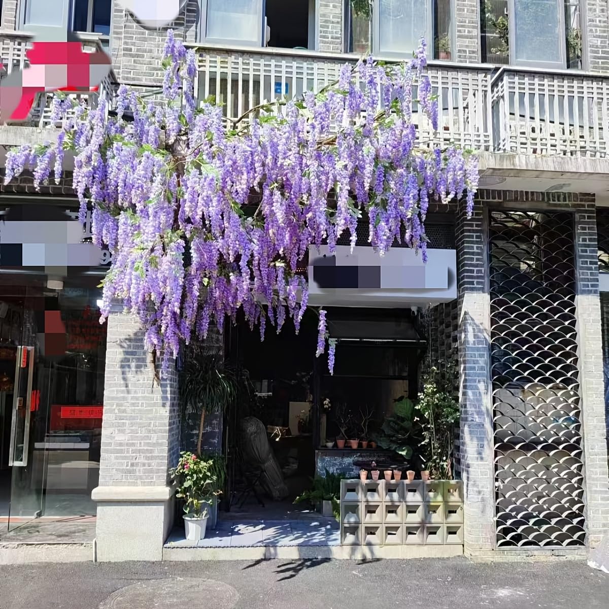 AROIUO wisteria hanging flowers in purple for versatile decor