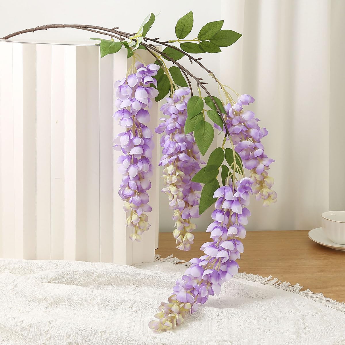 AROIUO wisteria in vase decor for centerpiece accents