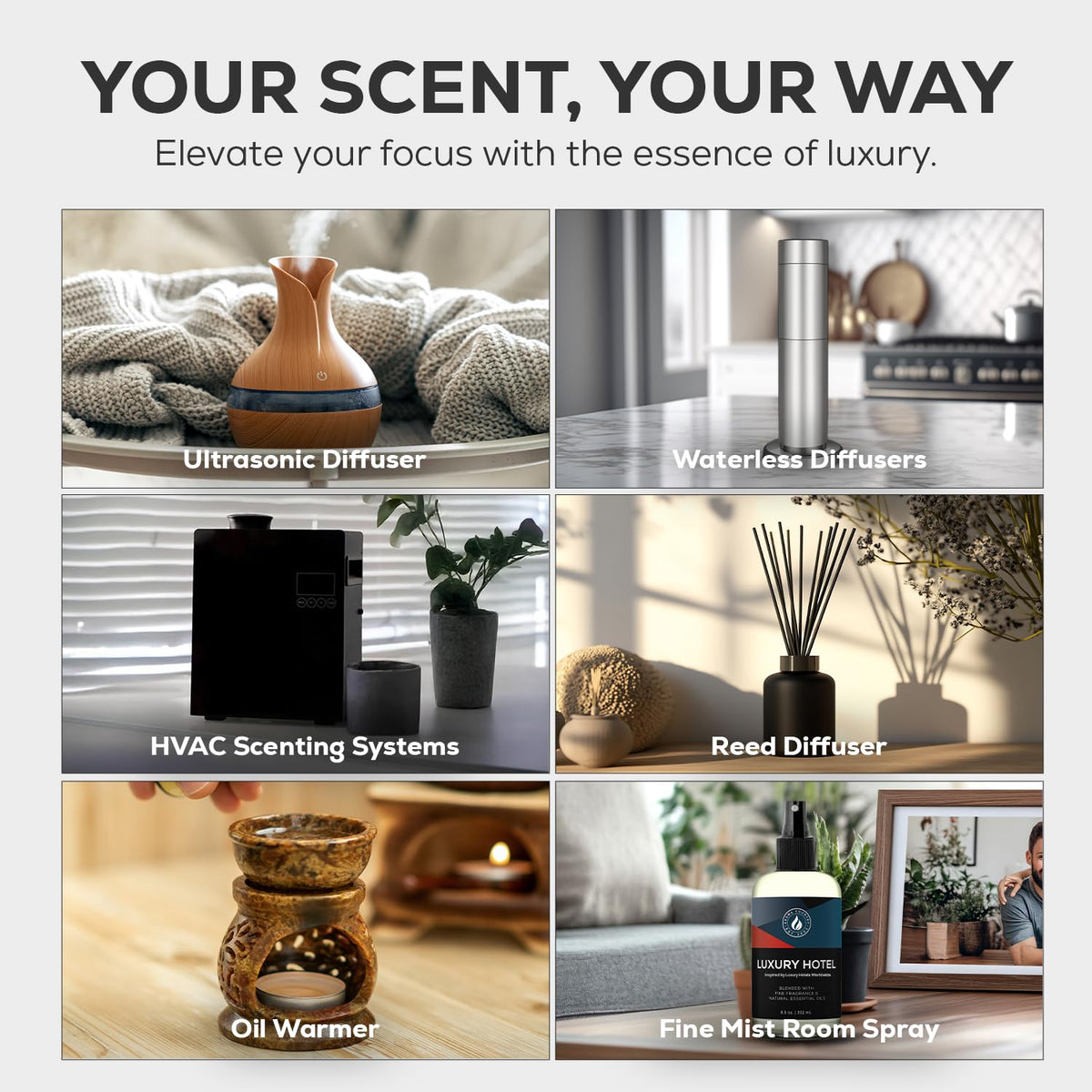 AROMA COUNTRY Ritzy Luxury Hotel Diffuser Oil diffuser refill for versatile home use.