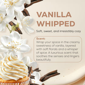 AROMA COUNTRY Whipped Vanilla diffuser oil with dropper enables precise refills.