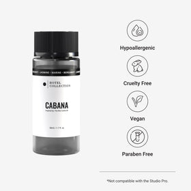 Aroma360 Cabana label on diffuser oil communicates premium formulation