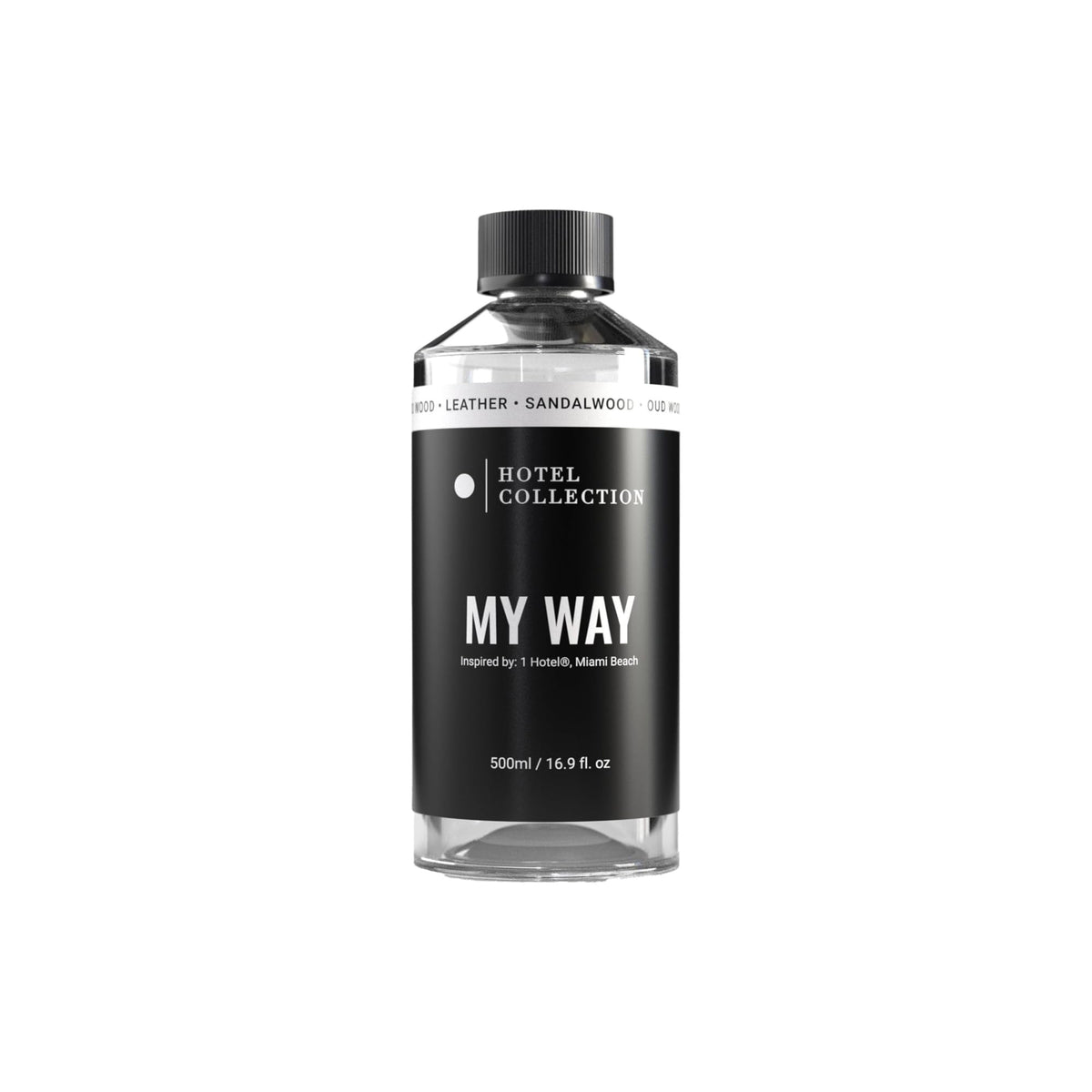 Aroma360 My Way bottle close-up showcasing sandalwood and cedar richness