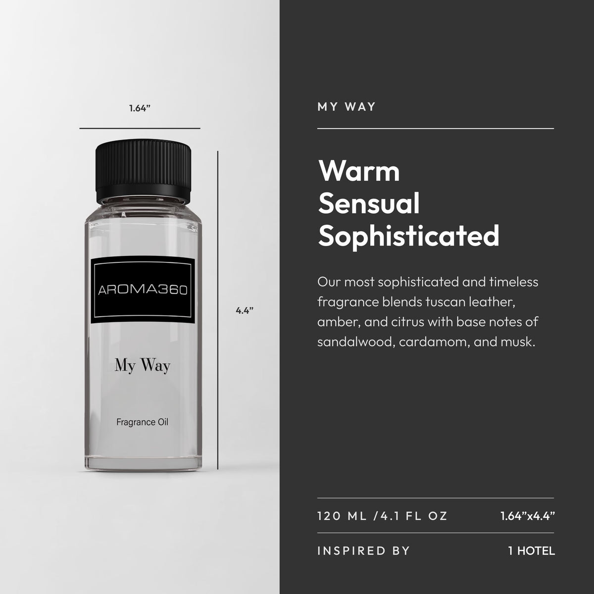 Aroma360 My Way liquid in glass bottle ready for consistent diffusion.