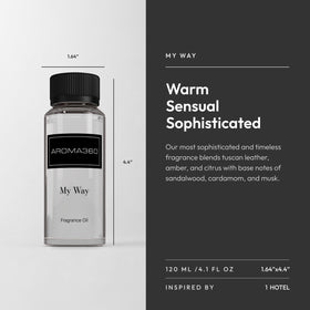 Aroma360 My Way liquid in glass bottle ready for consistent diffusion.