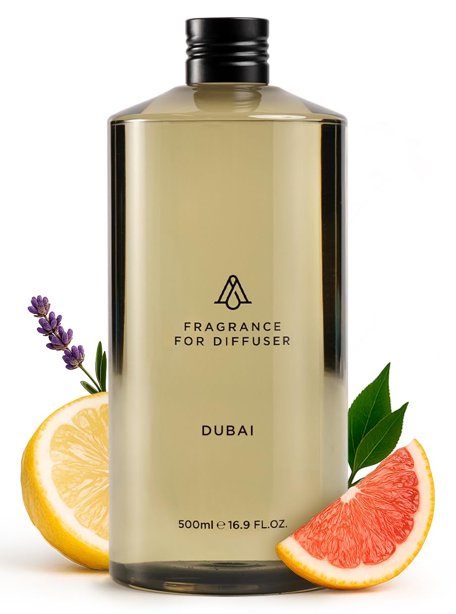 AROMAPLAN Dubai bottle close-up shows premium scent for hotel-like ambiance