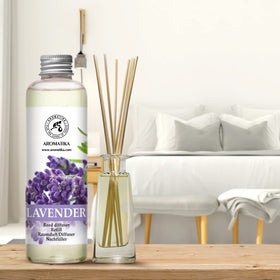 AROMATIKA diffuser sticks with lavender ready to enhance aroma.