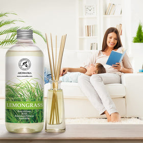 AROMATIKA home-office setup with diffuser refill for improved atmosphere