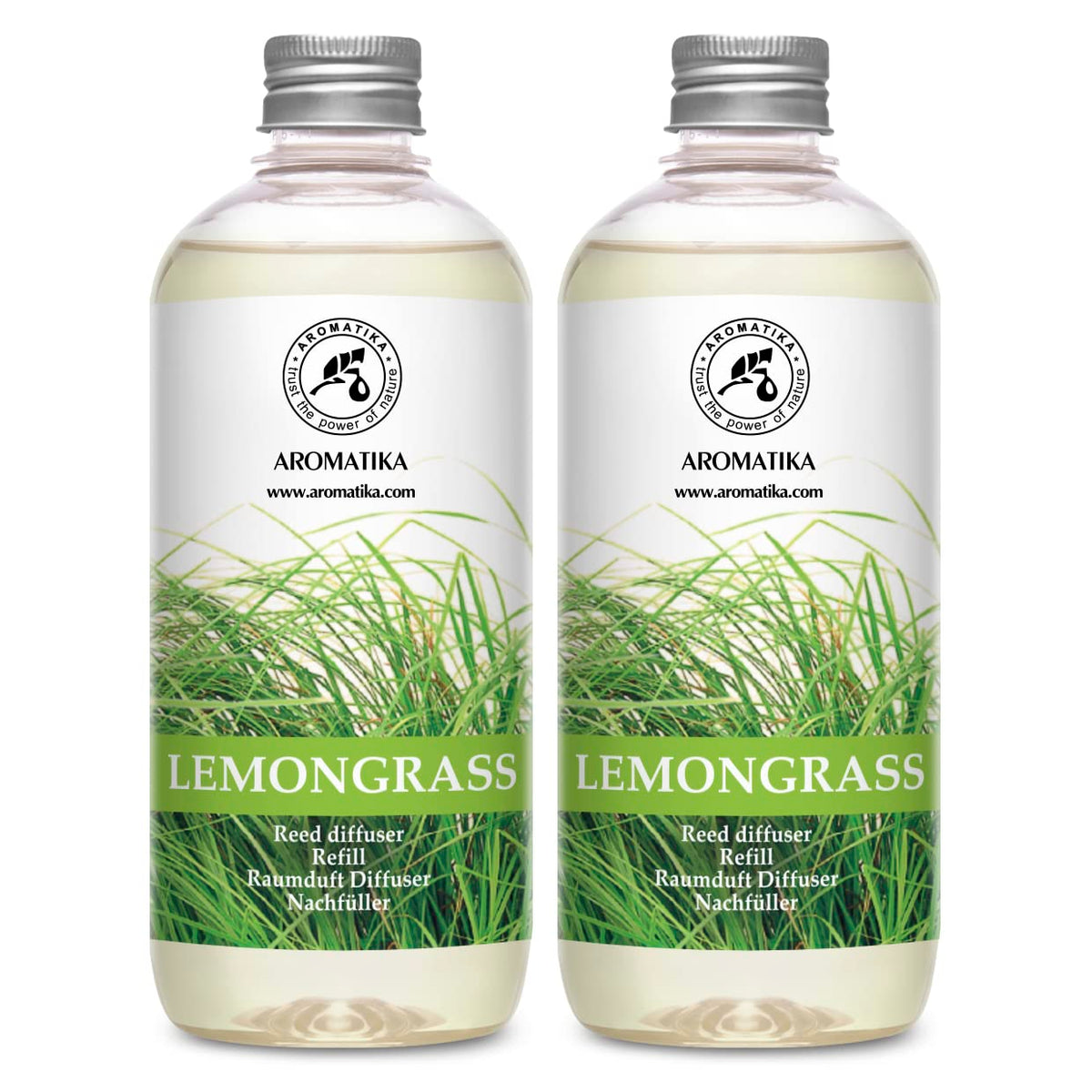 AROMATIKA lemongrass diffuser refill 34oz bottle for refreshing home scent