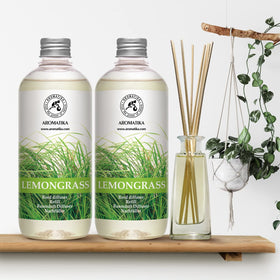 AROMATIKA lemongrass oil label emphasizes clean, trusted ingredients