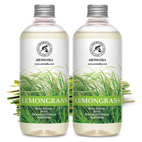 AROMATIKA lemongrass oil pour shows natural essential oil for aromatherapy
