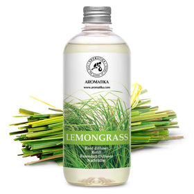 AROMATIKA lemongrass reed diffuser refill in an office setup