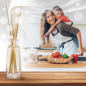 AROMATIKA diffuser placed in a cozy living room for inviting atmosphere