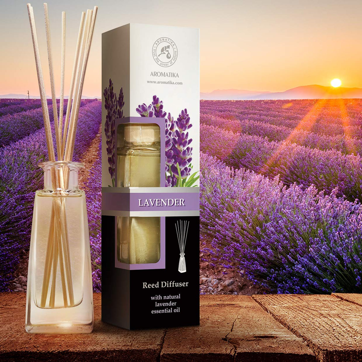 AROMATIKA lavender oil close-up showing natural aromatherapeutic ingredient