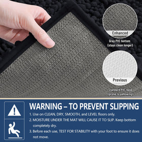 Arotive machine-wash-dry 30x20 bath rug shows easy care and color stability