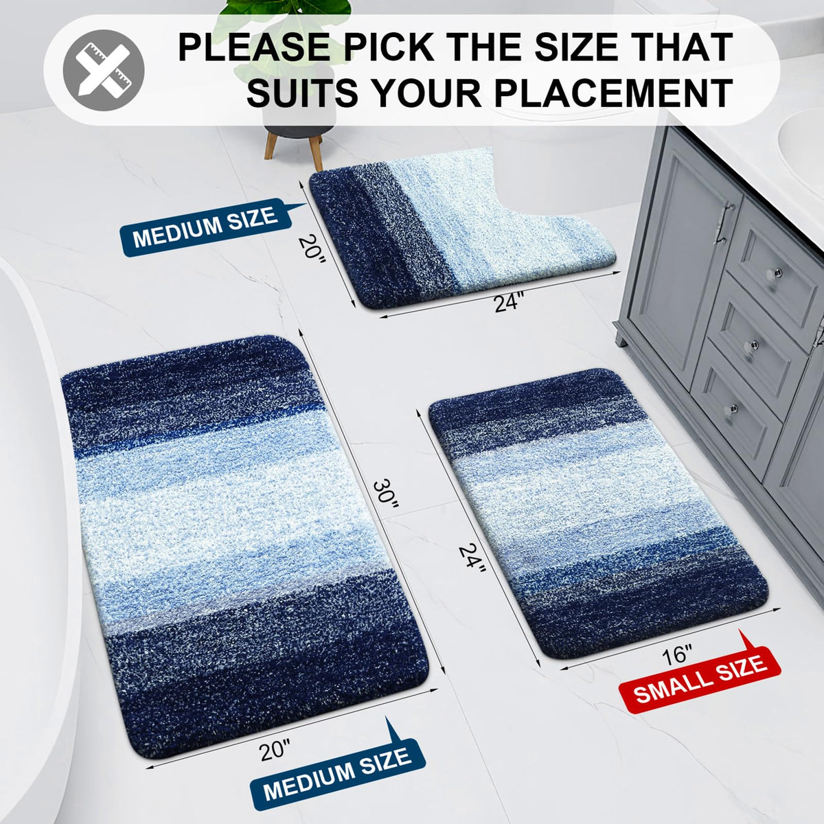 Arotive rug close-up highlights dense microfiber pile, delivering soft cushioning and strong absorbency.