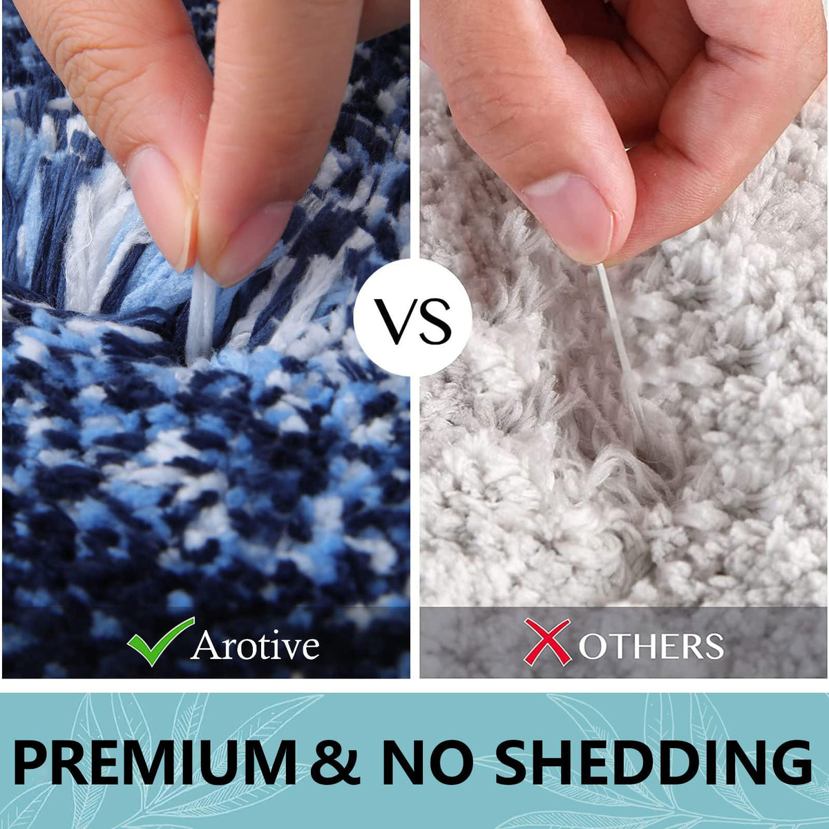 Arotive rug laid flat for fast air-drying after washing.
