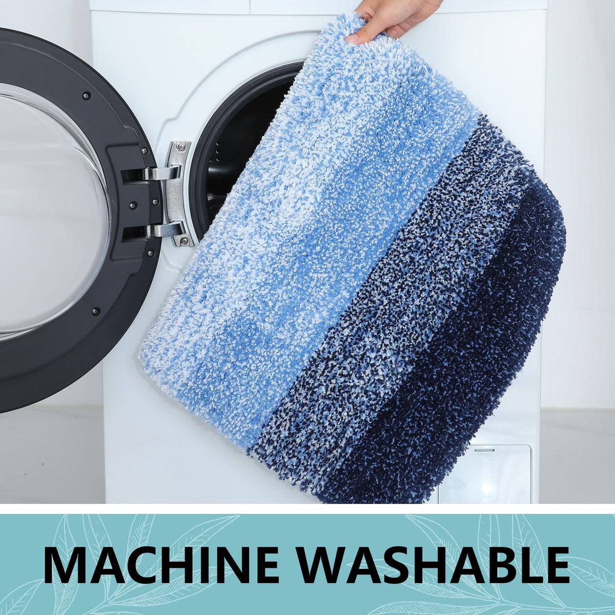 Arotive rug shown beside a sink for versatile bathroom or kitchen use.