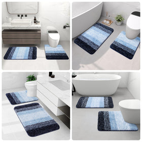 Arotive rug by tub edge helps step out with comfort.