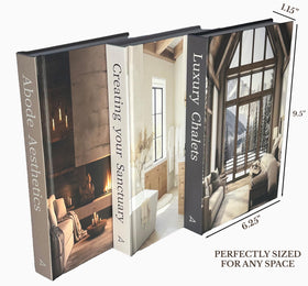Array & Arrow decorative book set in a minimalist palette, perfect for modern decor.