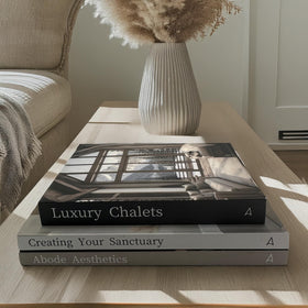 Array & Arrow gift-ready faux books enhance any living room or bedroom setup.