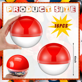 Arrowbash red-and-transparent-ball 4inch vibrant party favors
