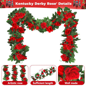 Arrowom Derby Day rose vines with soft fabric, easy to shape.