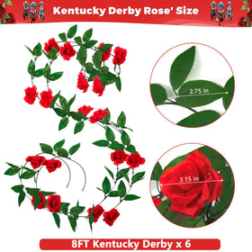 Arrowom Derby rose vine close-up showing lifelike petals for realistic party decor.